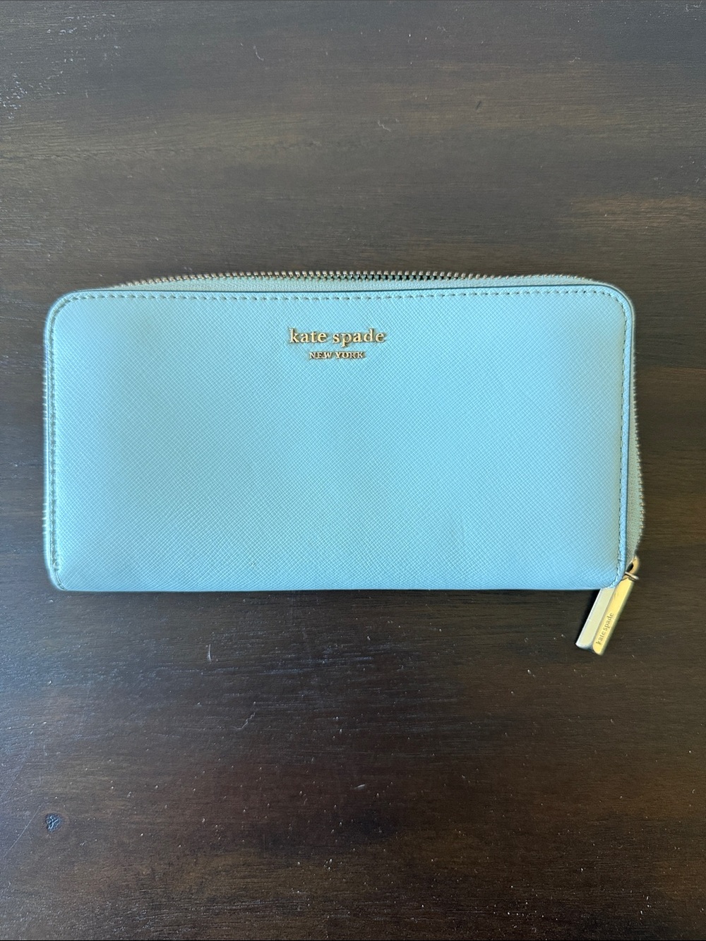 kate spade Zip-Around Wallet with Gold Logo